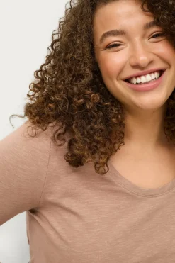Ellos Plus collection Langermet topp med rund hals