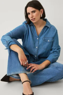 Ellos Plus collection Lang denimskjorte