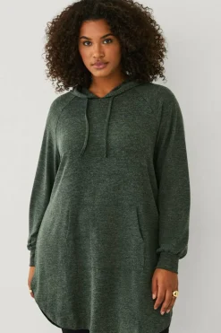 Ellos Plus collection Lang genser med hettegenser