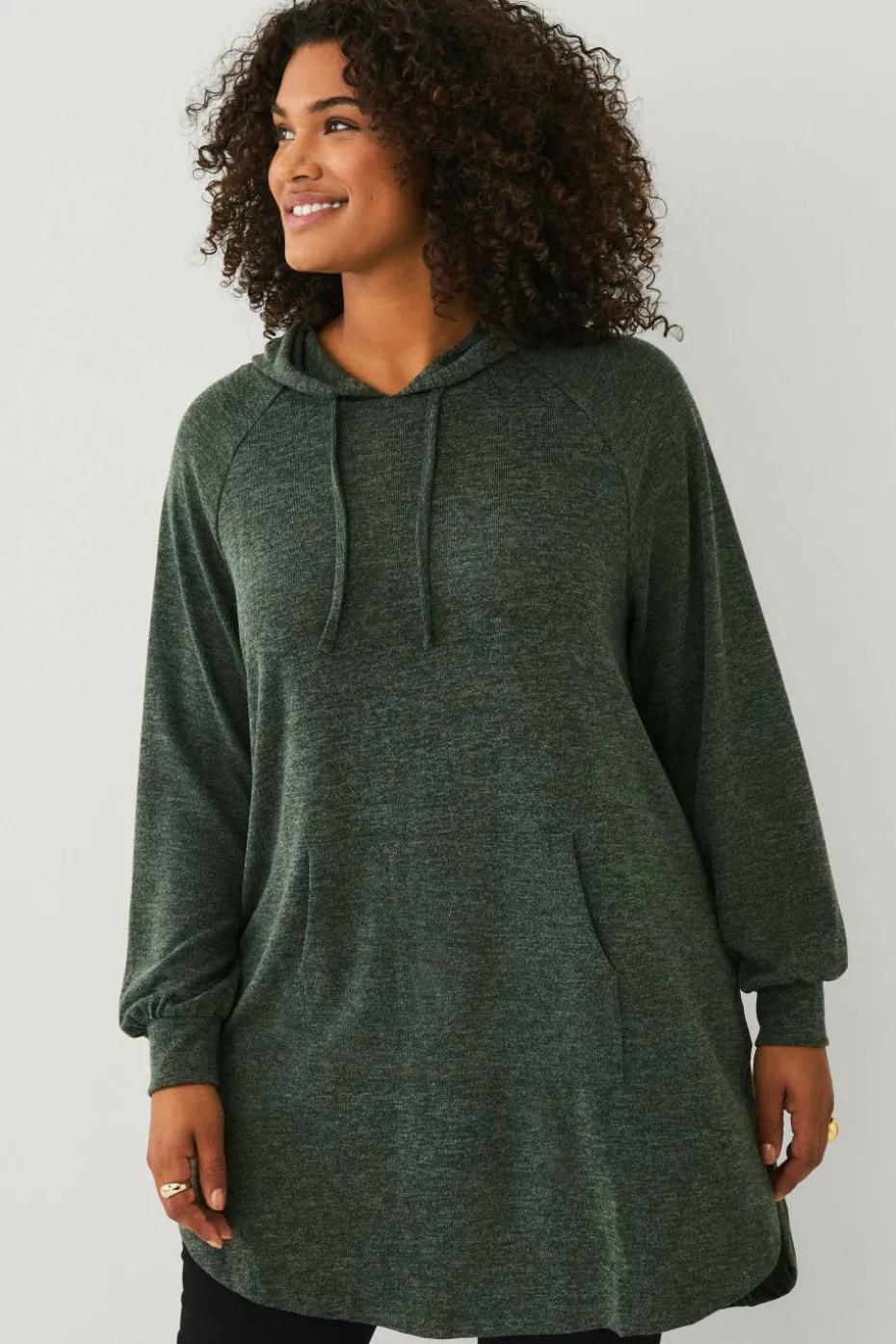 Ellos Plus collection Lang genser med hettegenser