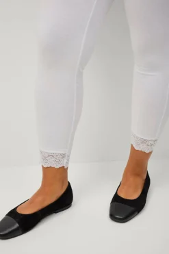 Ellos Plus collection Leggings med blondekant