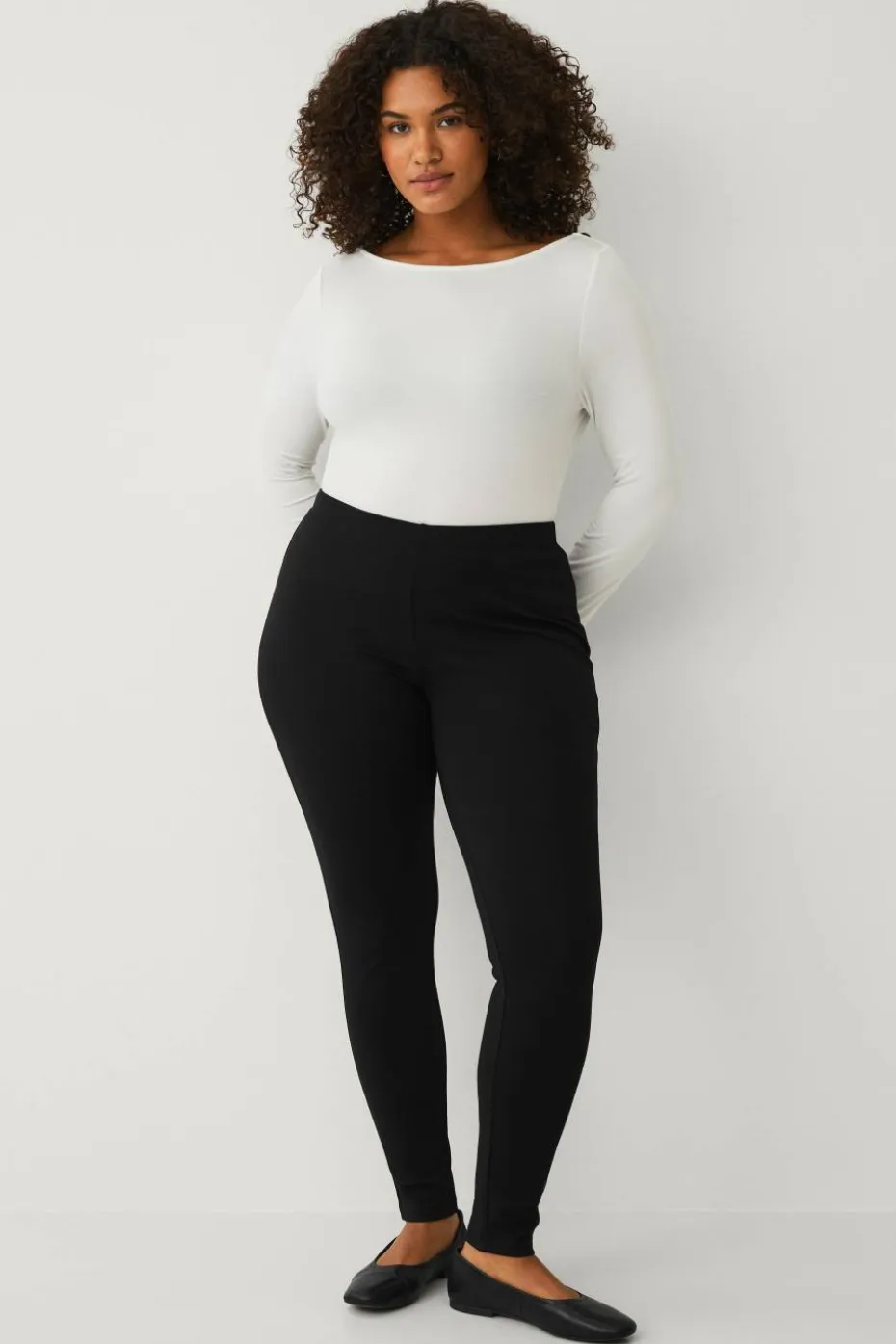 Ellos Plus collection Leggings med høy midje i punto