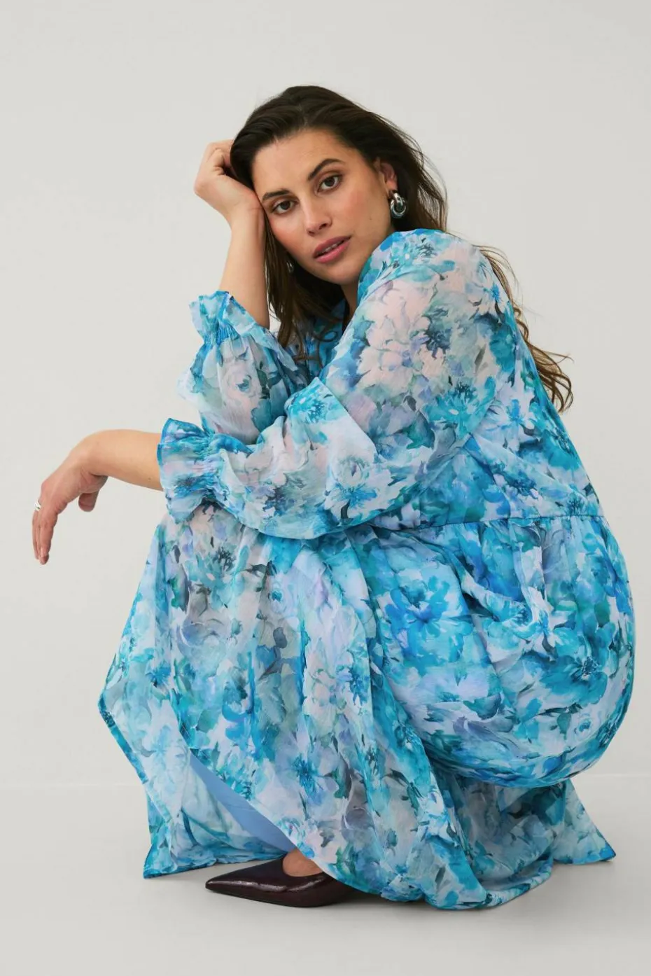 Ellos Plus collection Maxikjole i chiffon