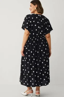 Ellos Plus collection Maxikjole med smockdetalj
