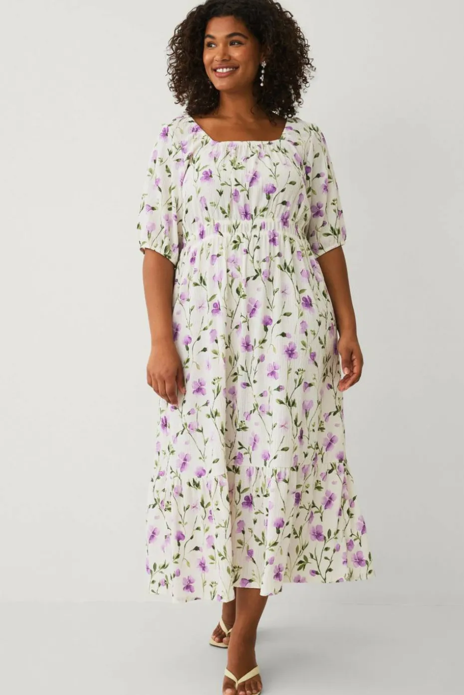 Ellos Plus collection Maxikjole med puffermer