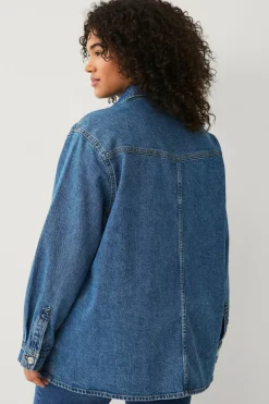Ellos Plus collection Overdimensjonert denim jakke