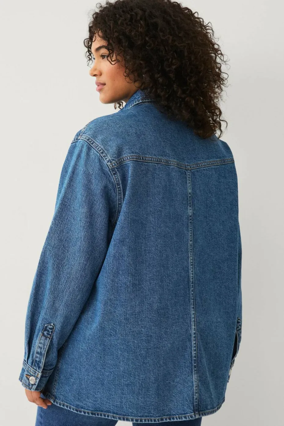 Ellos Plus collection Overdimensjonert denim jakke