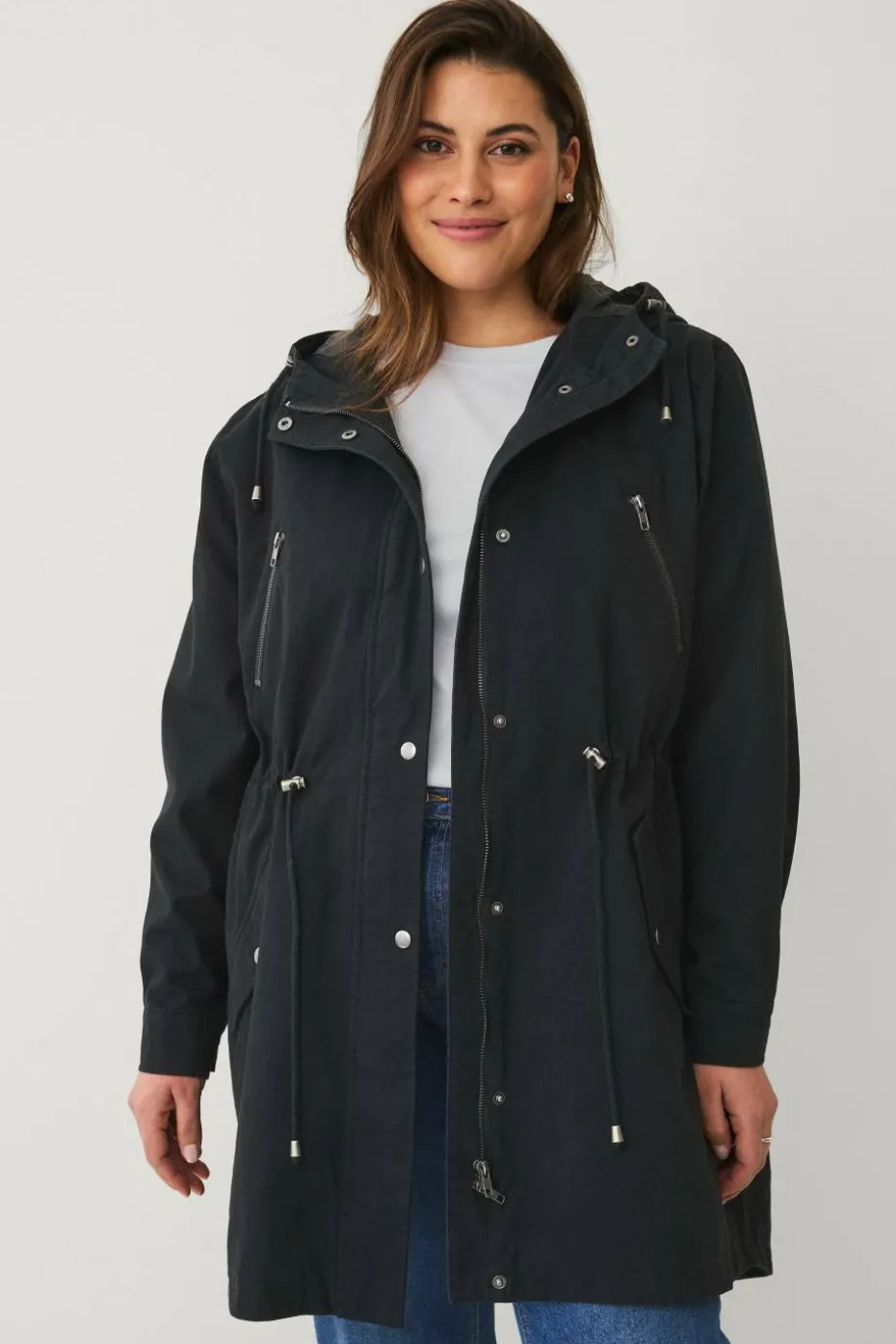 Ellos Plus collection Parka i bomullstwill