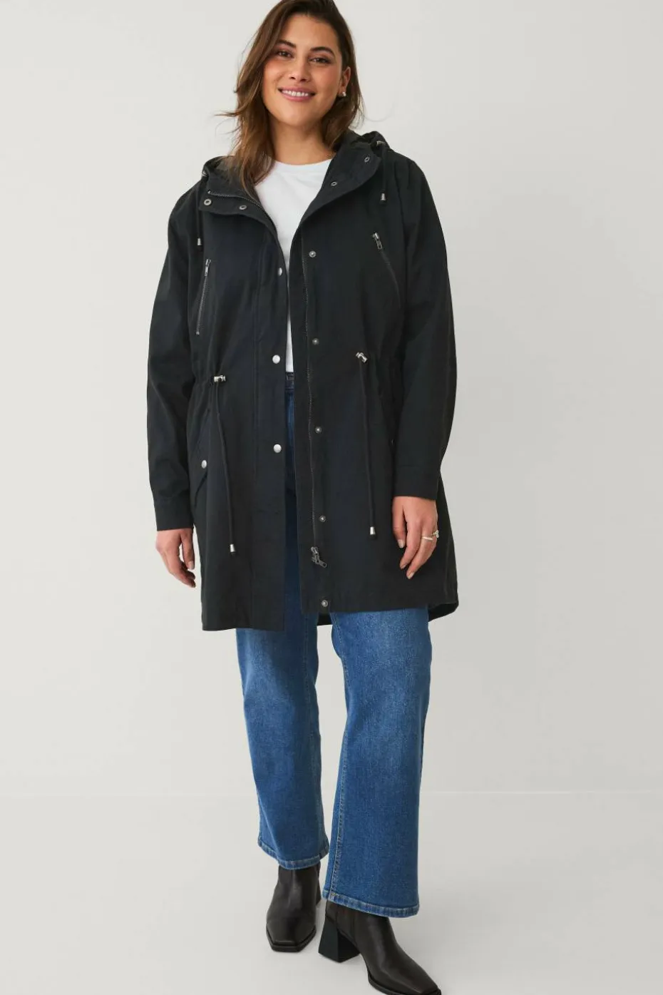 Ellos Plus collection Parka i bomullstwill