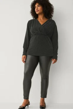 Ellos Plus collection PU-leggings med høy midje