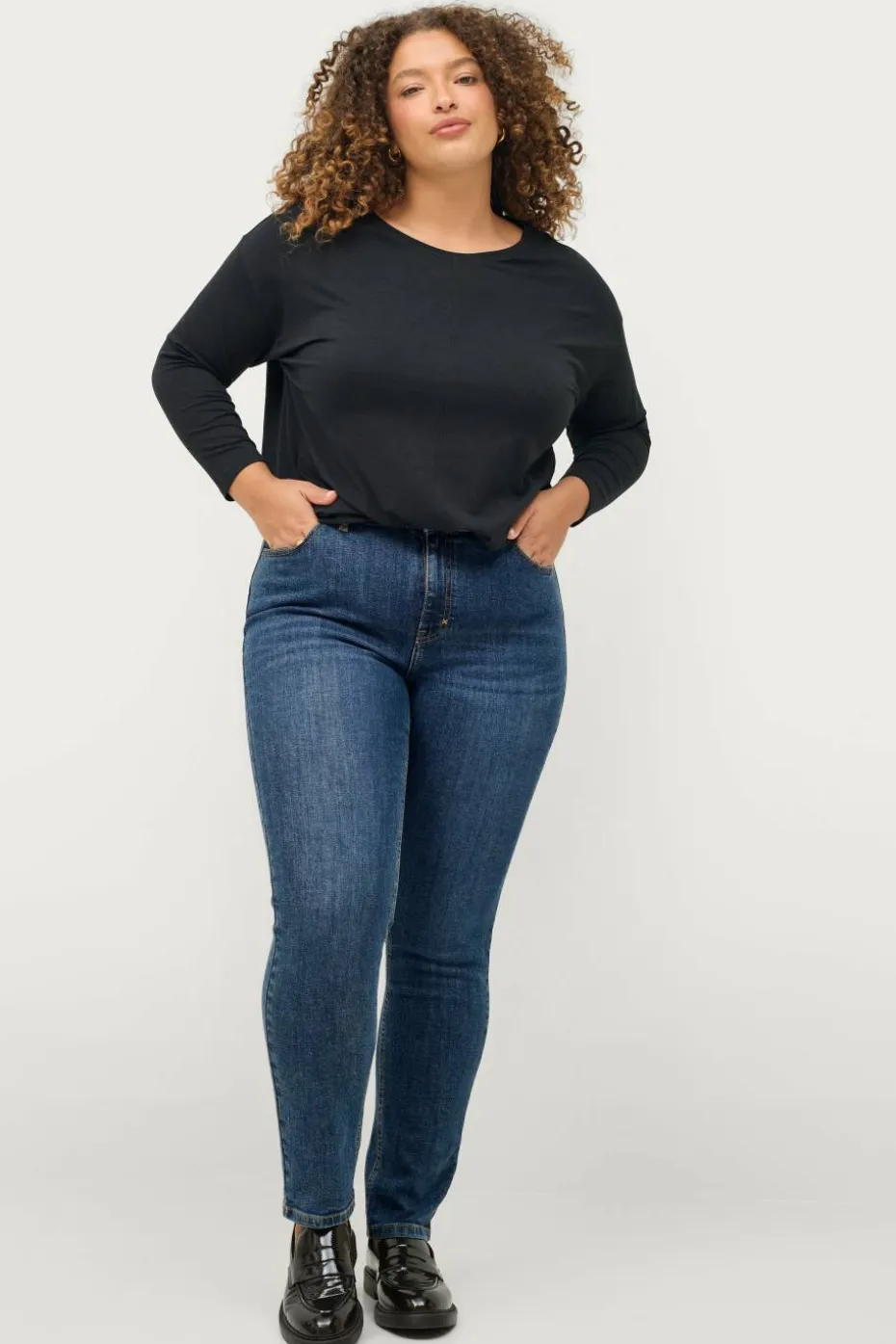 Ellos Plus collection Rette jeans med høy midje