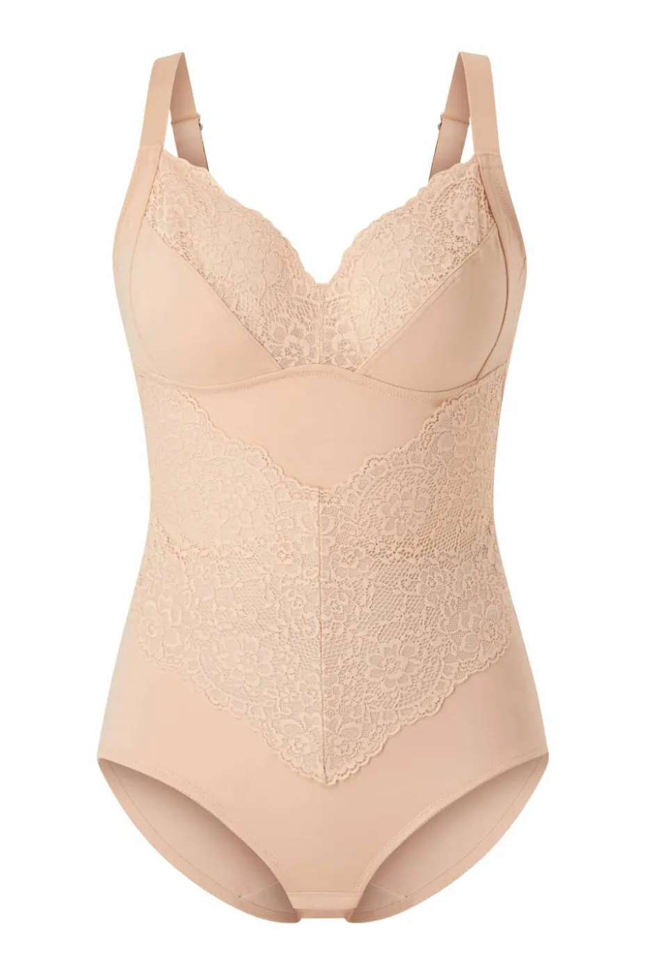Ellos Plus collection Shapingbody med blondedetaljer - medium support