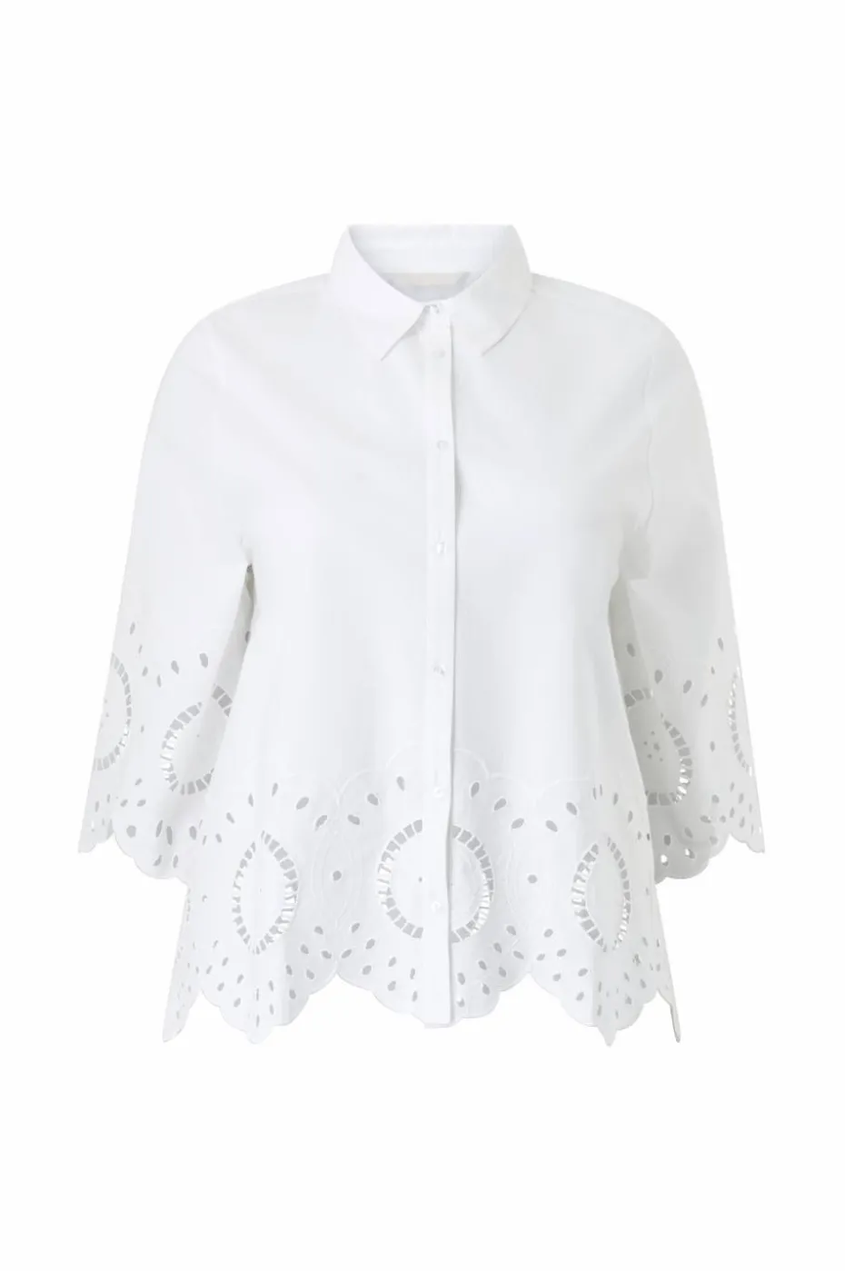 Ellos Plus collection Skjorte med broderie anglaise
