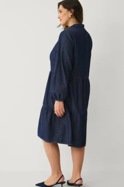 Ellos Plus collection Skjortekjole med volanger