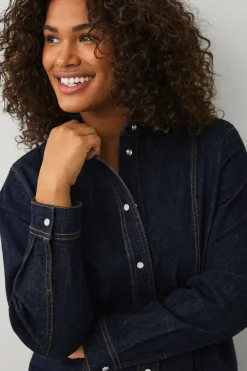 Ellos Plus collection Skjortekjole i denim