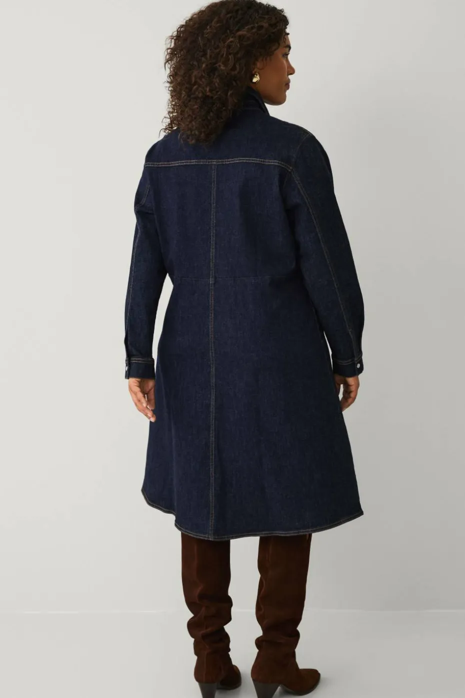 Ellos Plus collection Skjortekjole i denim