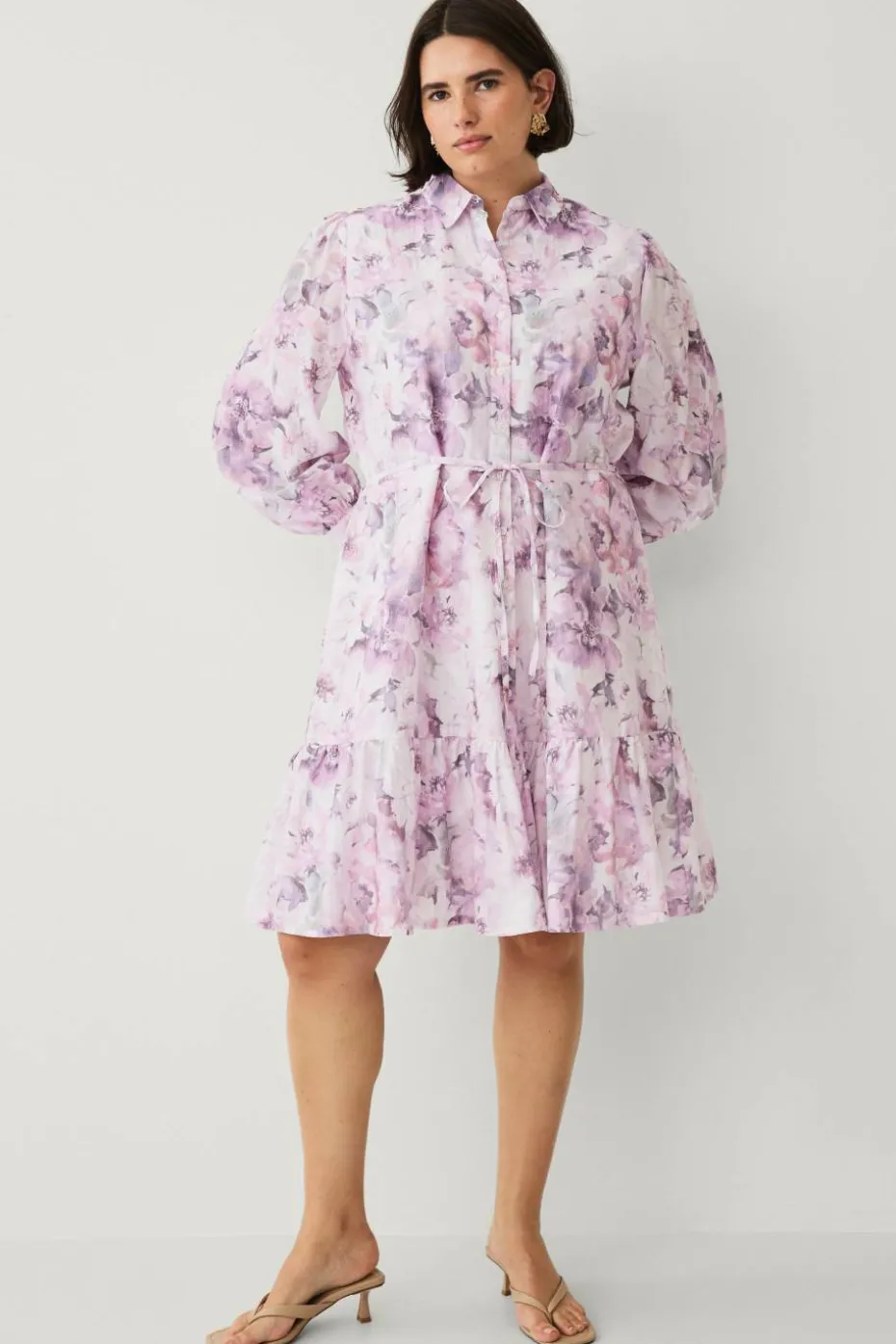 Ellos Plus collection Skjortekjole med volang
