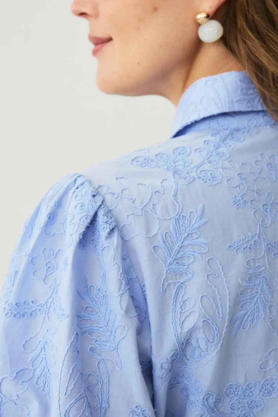 Ellos Plus collection Skjortekjole med broderi