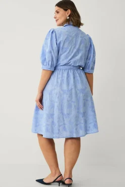 Ellos Plus collection Skjortekjole med broderi