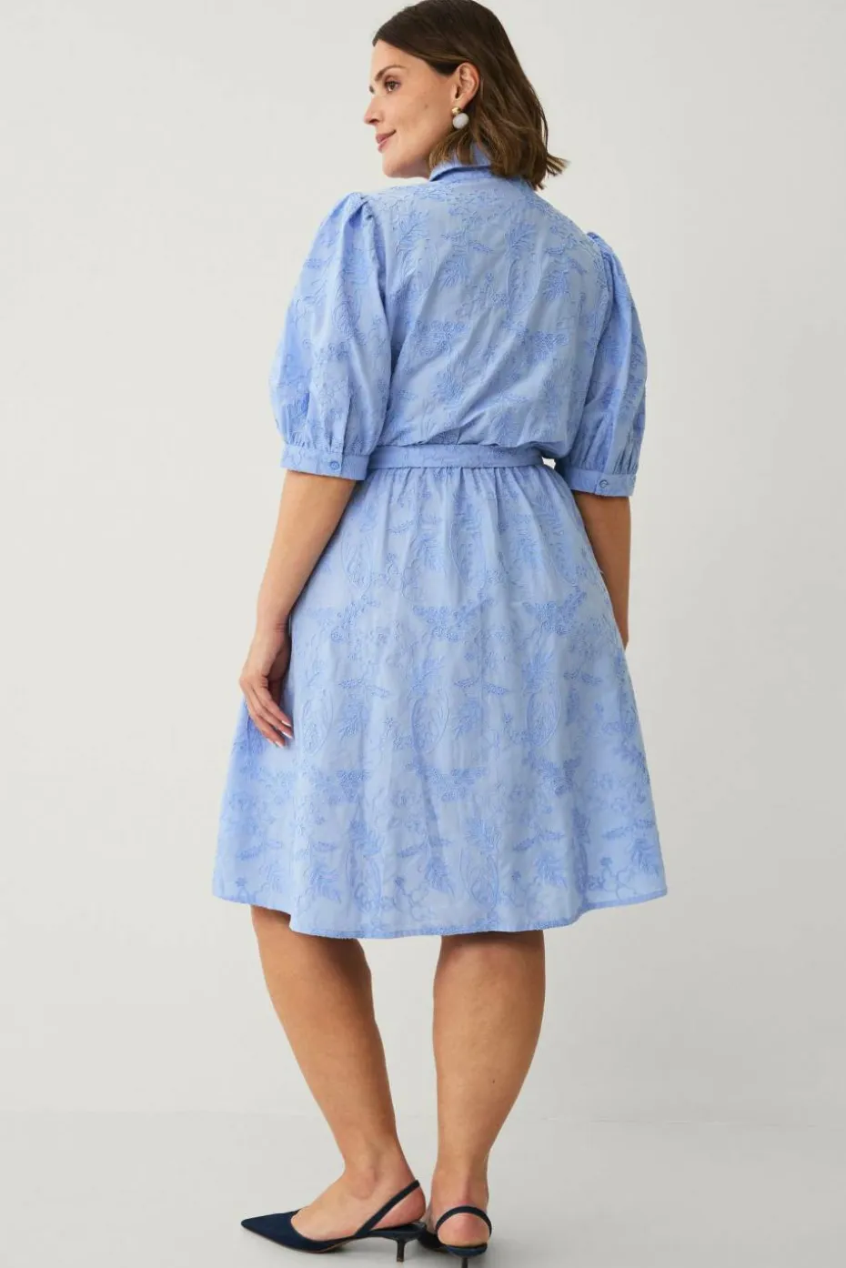 Ellos Plus collection Skjortekjole med broderi