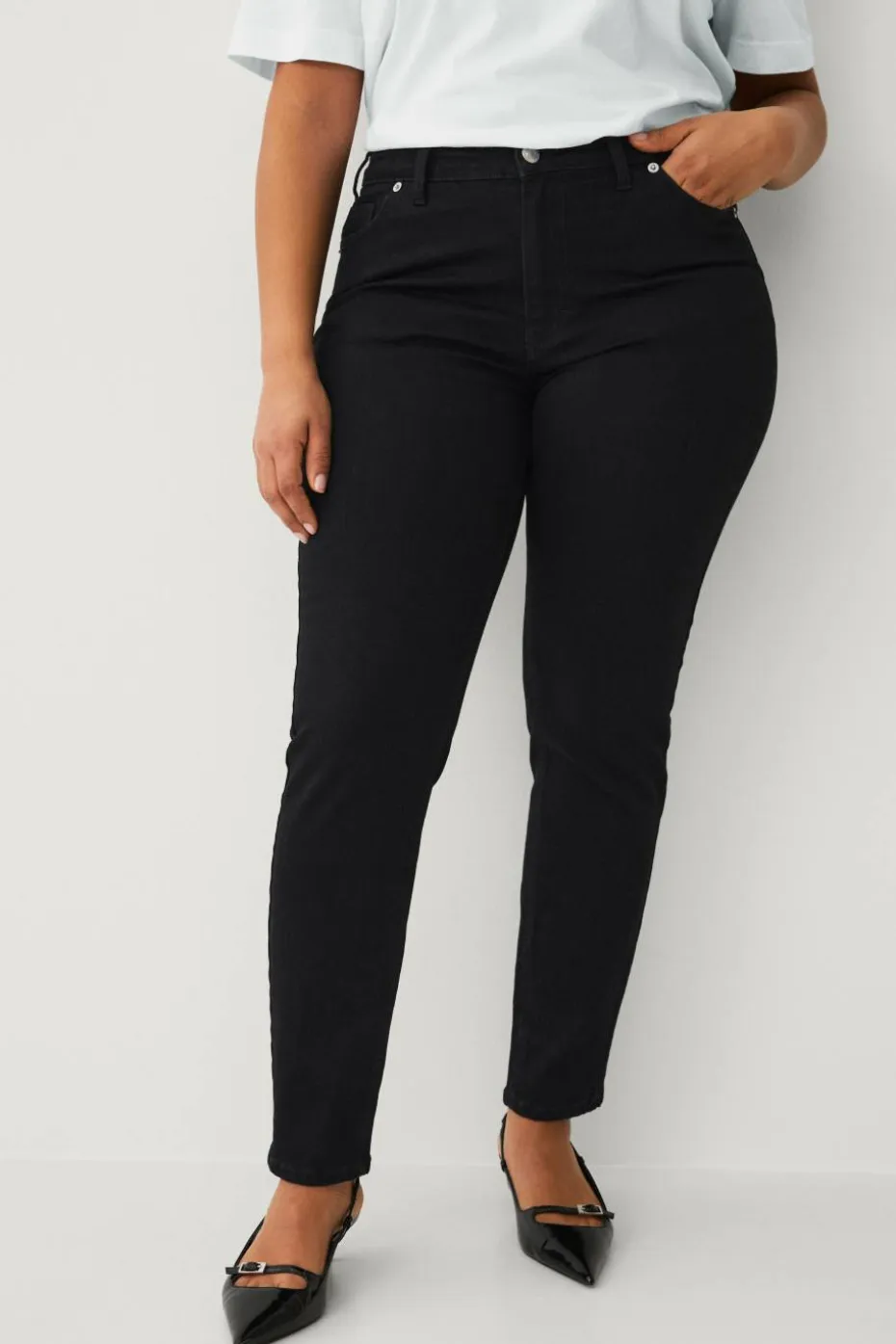 Ellos Plus collection slim jeans med høy midje