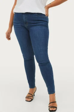 Ellos Plus collection Smale stretchjeans med høy midje