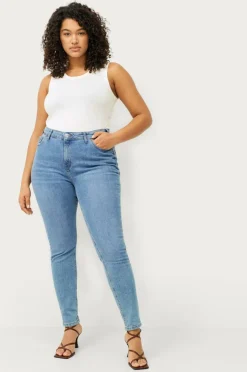 Ellos Plus collection Smale stretchjeans med høy midje