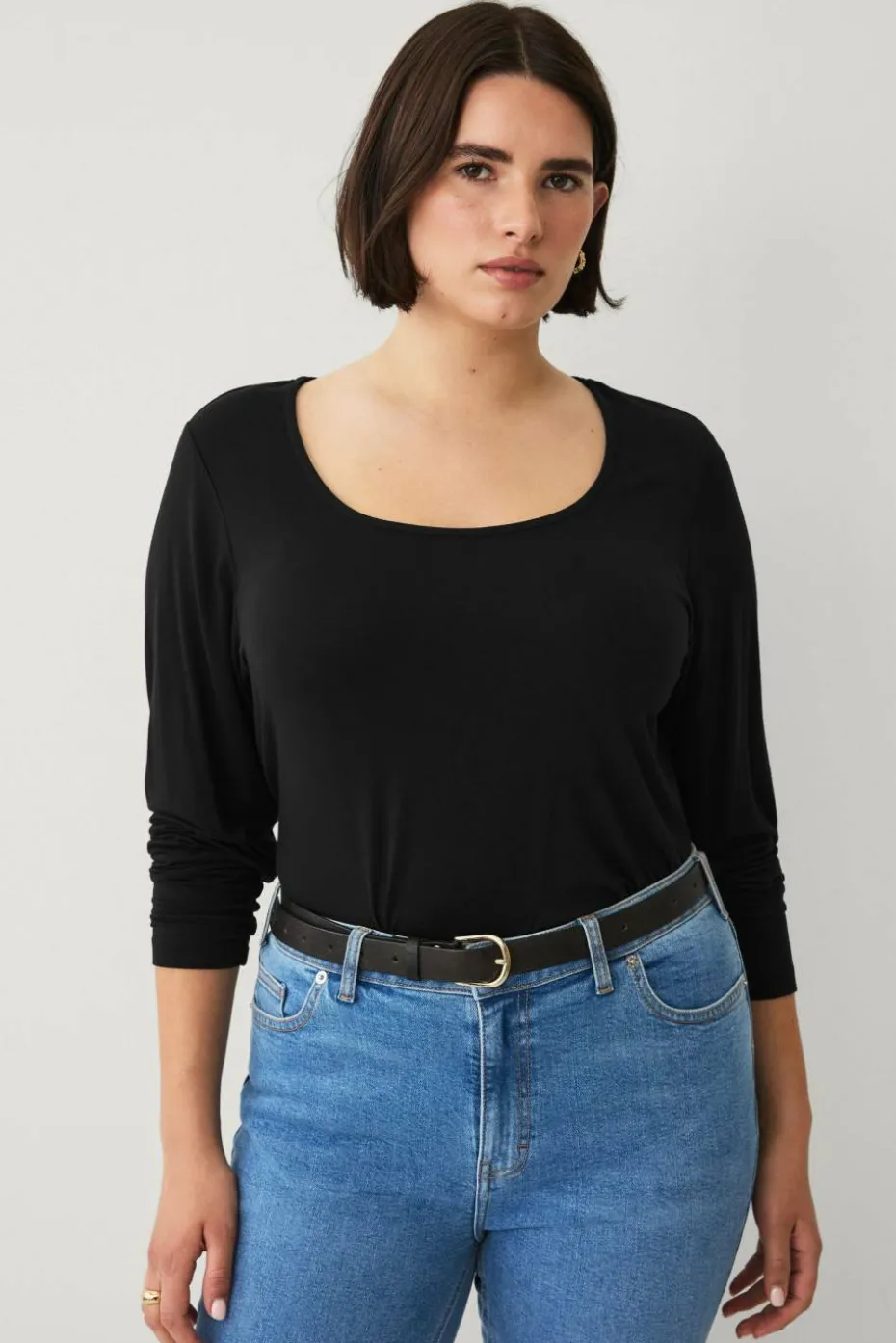 Ellos Plus collection Soft tunika i viskosestrikk