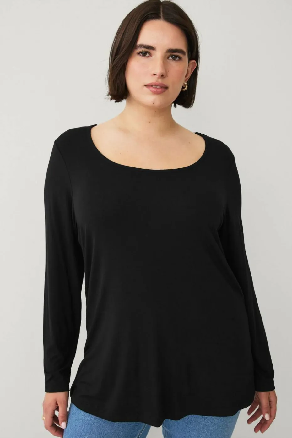 Ellos Plus collection Soft tunika i viskosestrikk