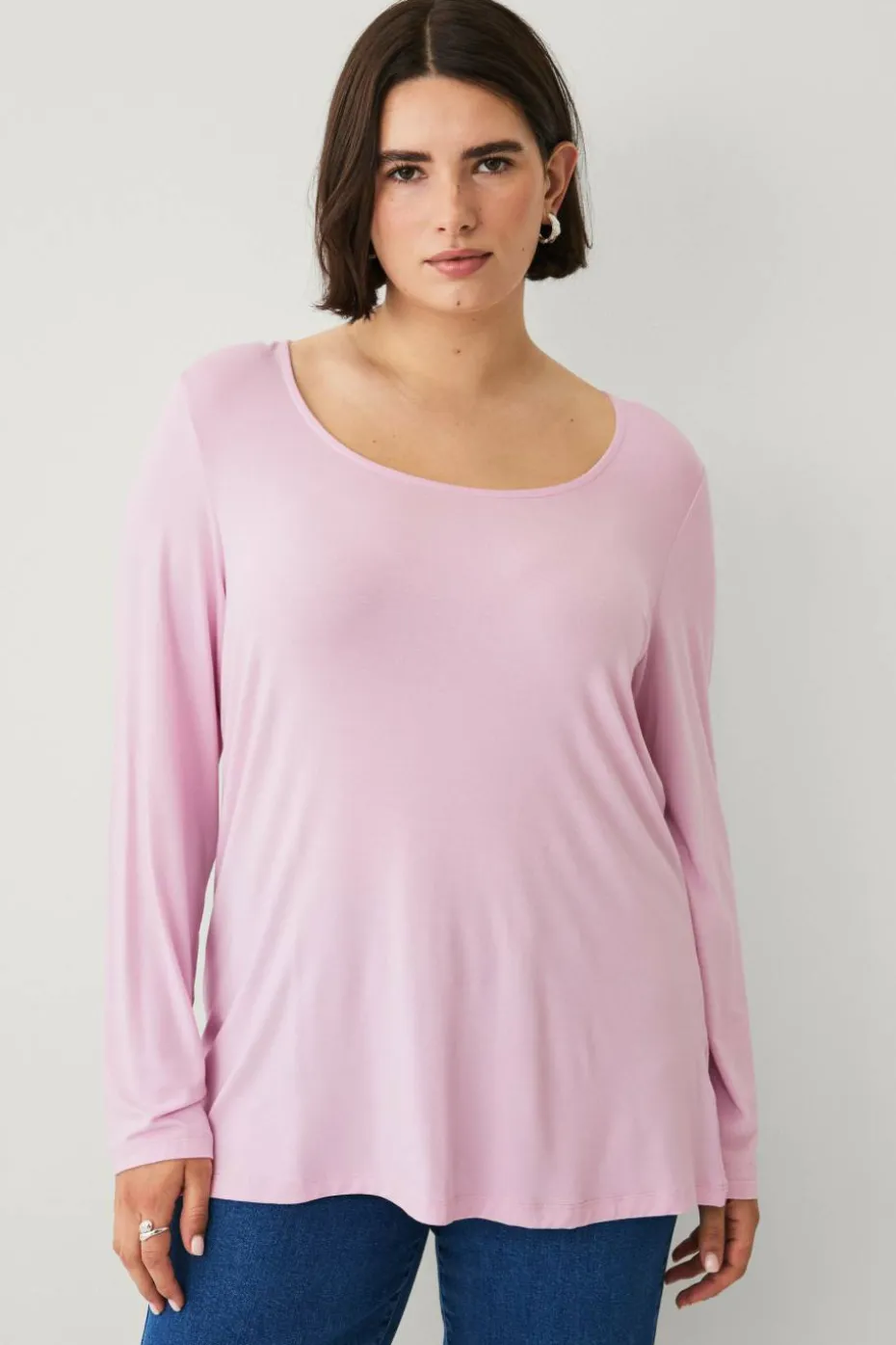 Ellos Plus collection Soft tunika i viskosestrikk