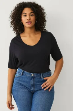 Ellos Plus collection Soft topp med v-hals