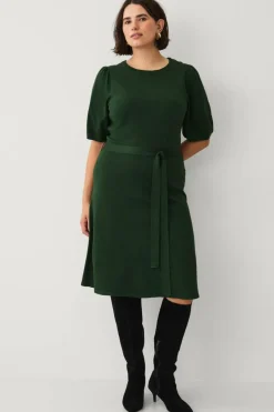 Ellos Plus collection Strikket kjole med kort erme