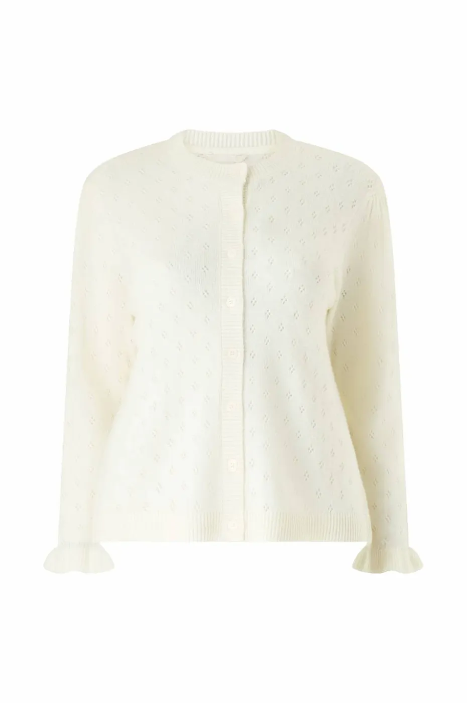 Ellos Plus collection Strikket kardigan i pointelle