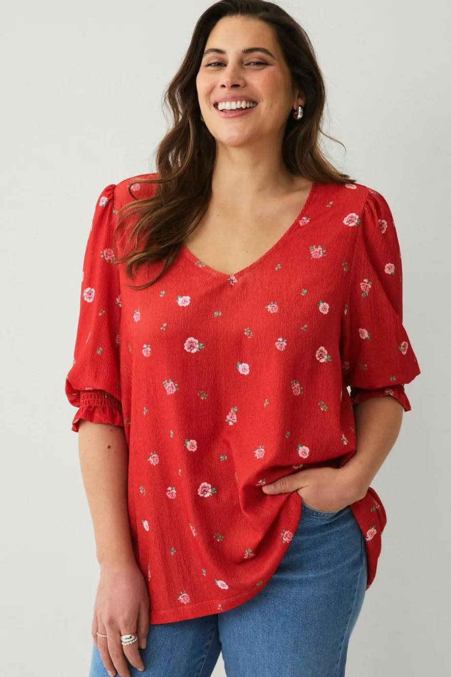 Ellos Plus collection Topp med bobleermer