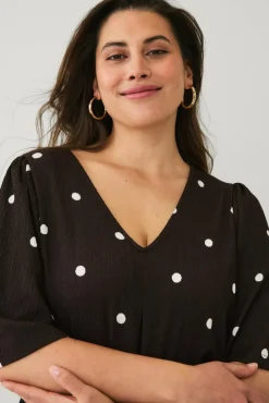 Ellos Plus collection Topp med draperte volangermer