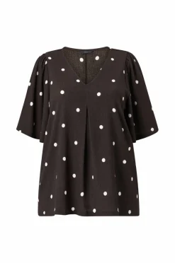 Ellos Plus collection Topp med draperte volangermer