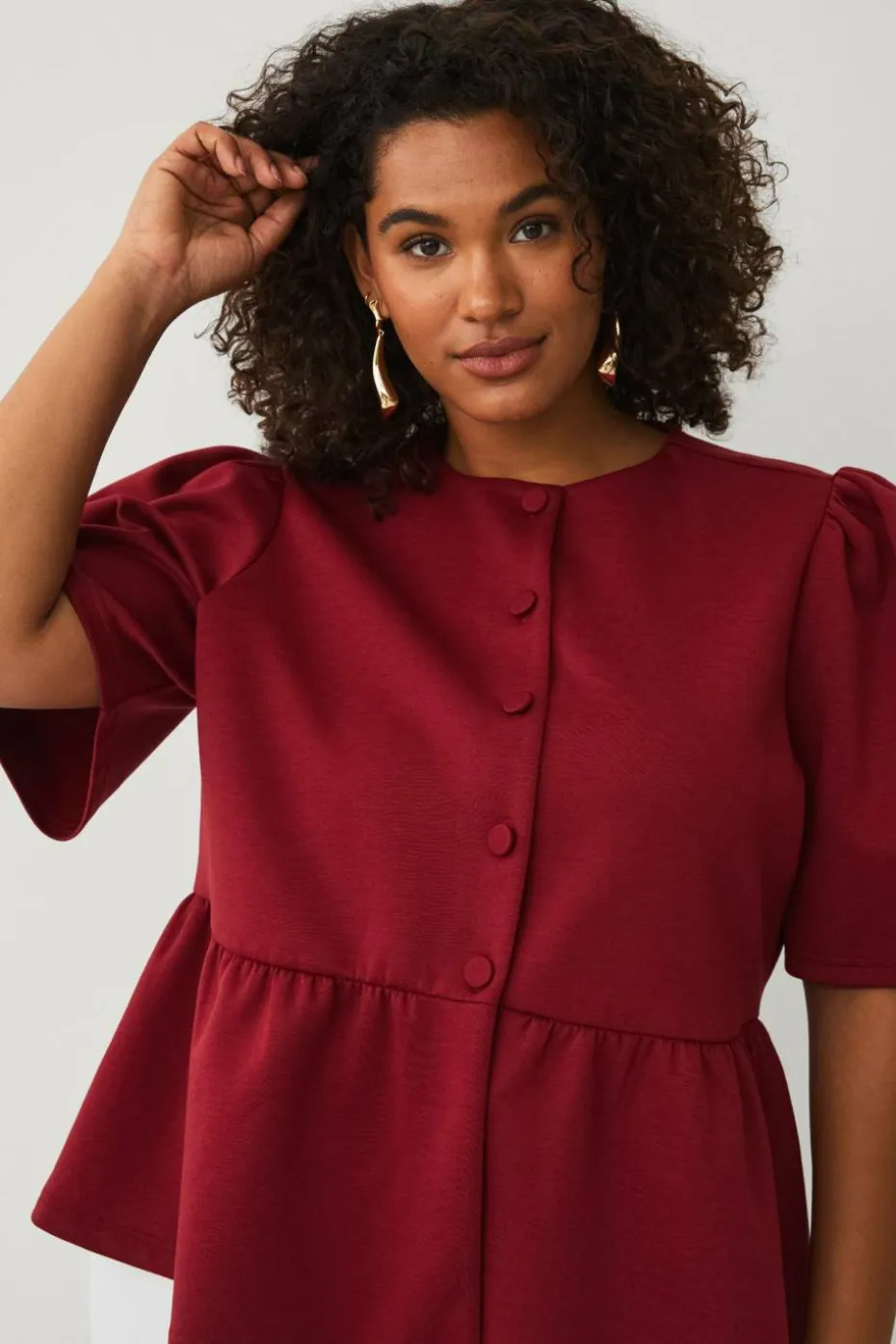 Ellos Plus collection Topp med peplum