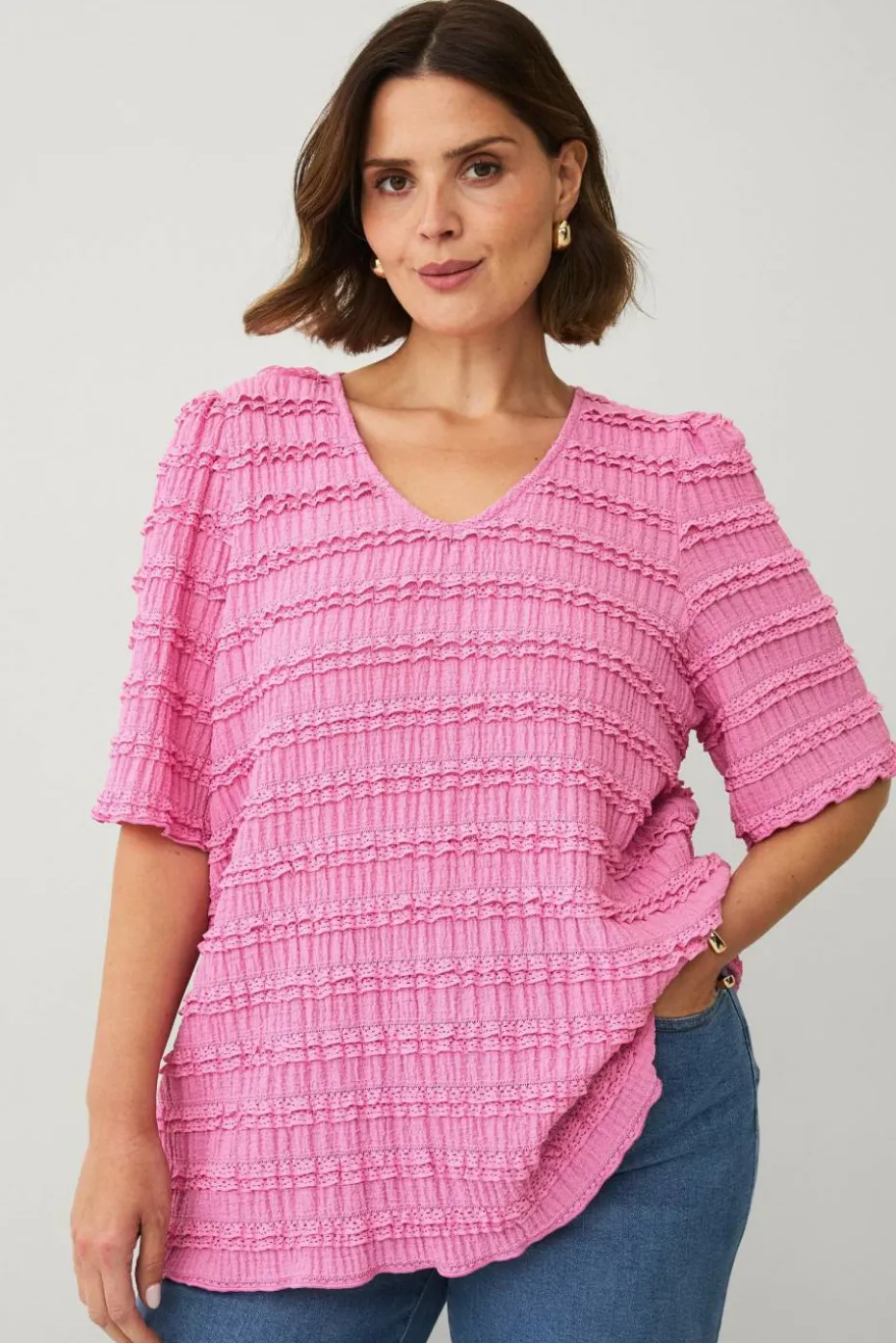 Ellos Plus collection Topp med blondedetaljer