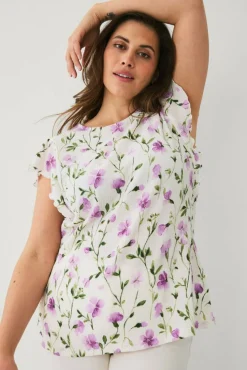 Ellos Plus collection Topp med volangermet