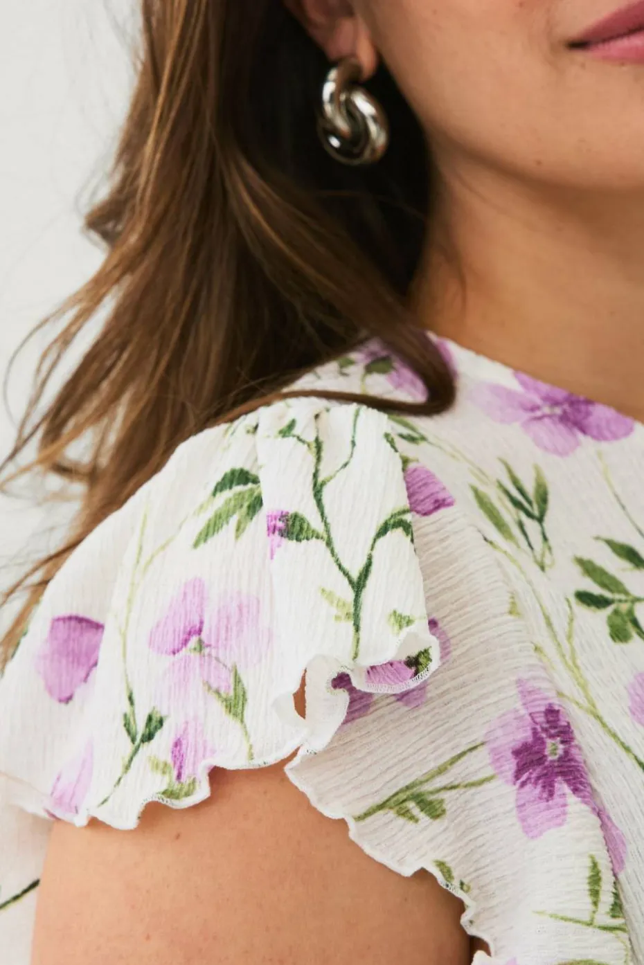 Ellos Plus collection Topp med volangermet