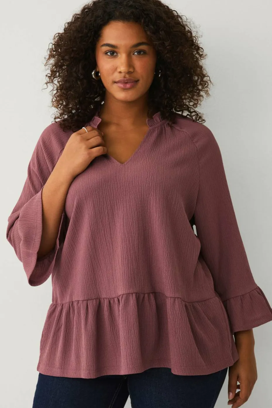 Ellos Plus collection Topp i strukturert jersey