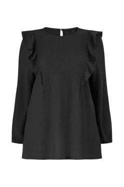 Ellos Plus collection Topp med volanger og ballongermer