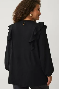 Ellos Plus collection Topp med volanger og ballongermer