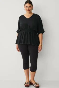 Ellos Plus collection Vevd tunika med v-hals
