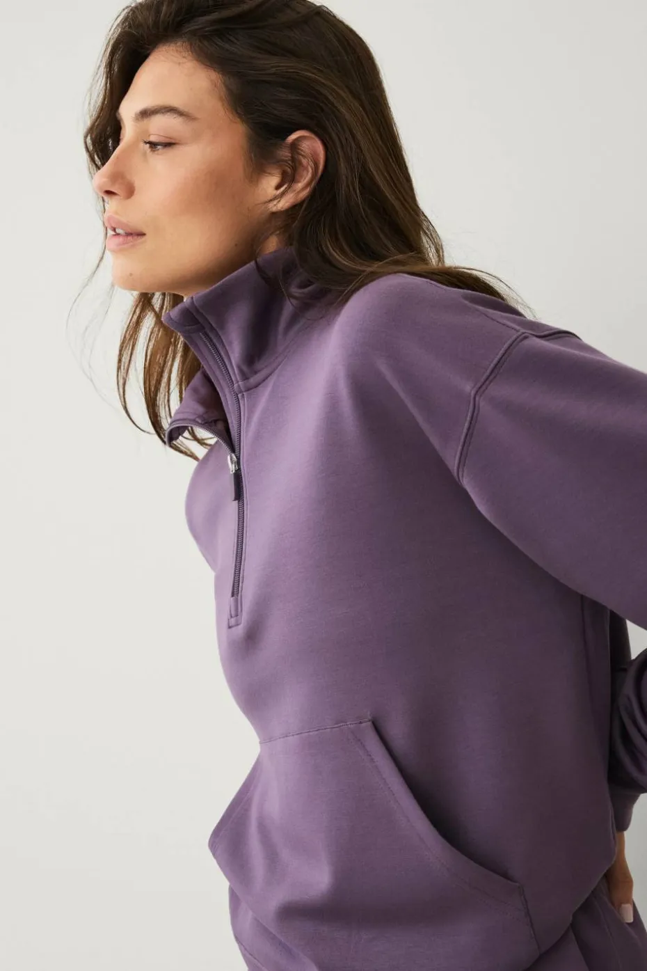 Ellos STUDIO Collegegenser Tech Sweat Halfzip