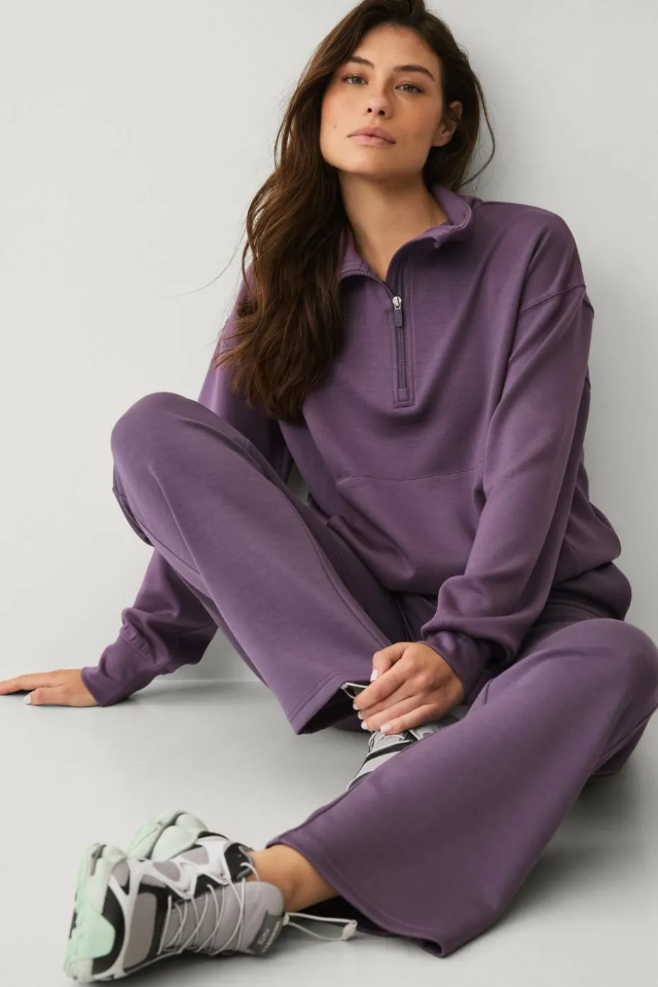 Ellos STUDIO Collegegenser Tech Sweat Halfzip
