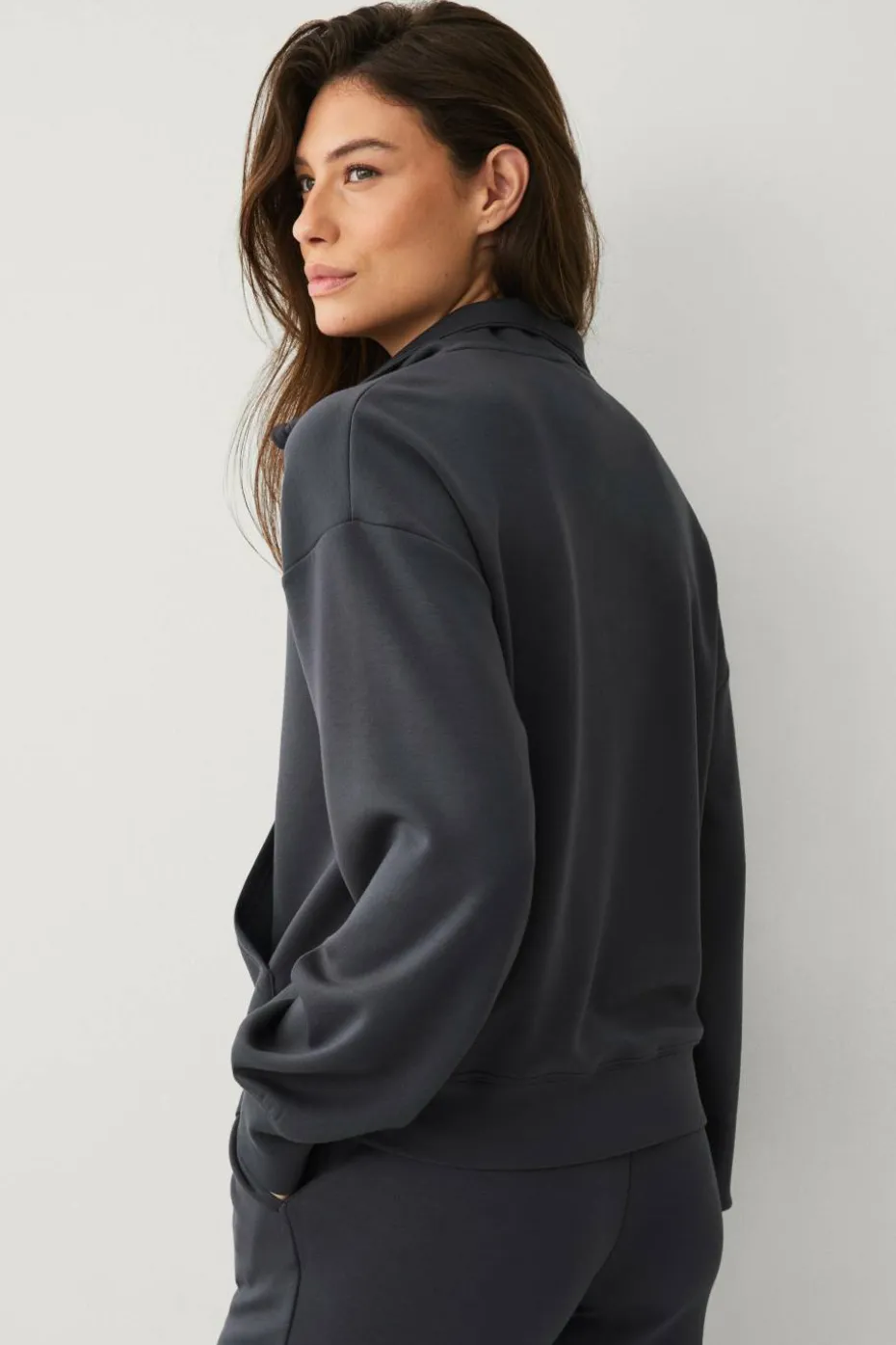 Ellos STUDIO Collegegenser Tech Sweat Halfzip