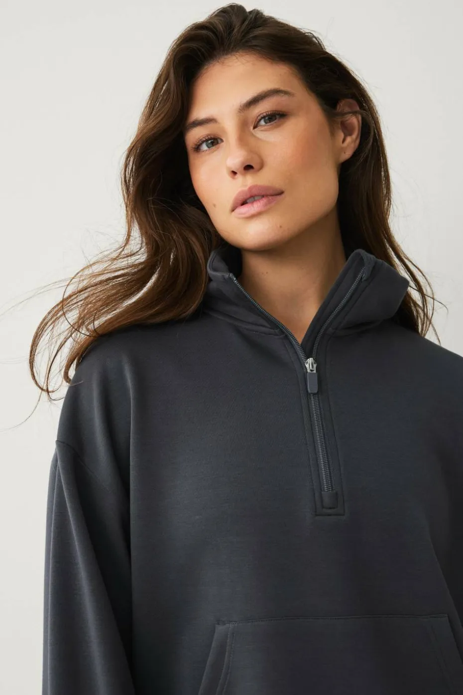 Ellos STUDIO Collegegenser Tech Sweat Halfzip