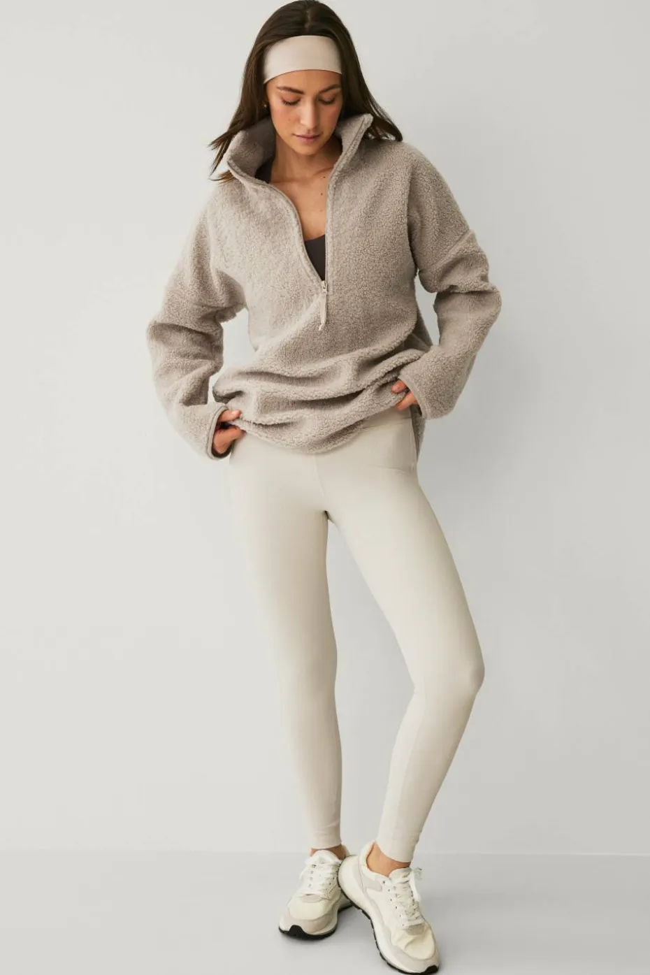 Ellos STUDIO Pullover Half Zip Pile Core