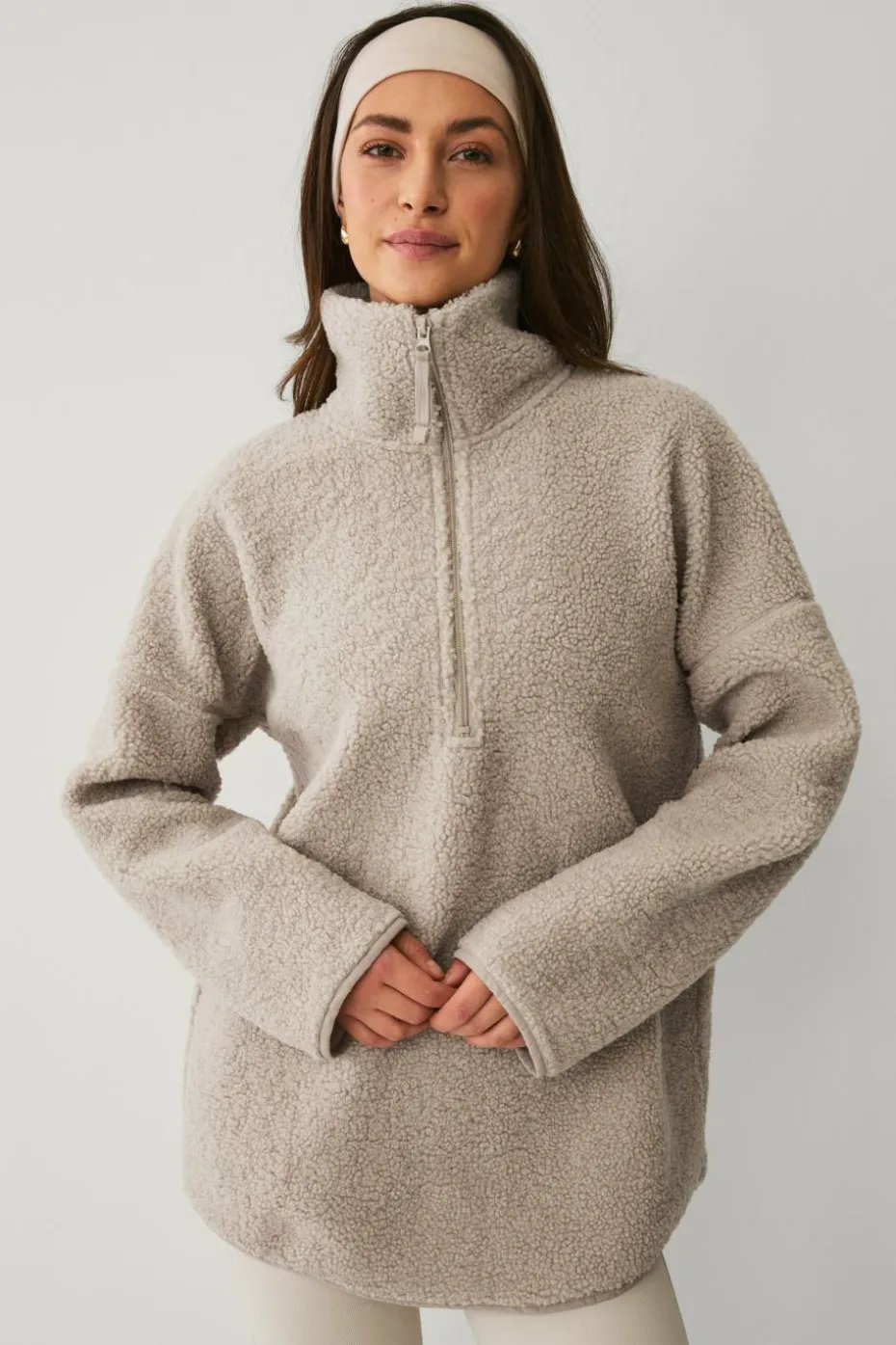 Ellos STUDIO Pullover Half Zip Pile Core